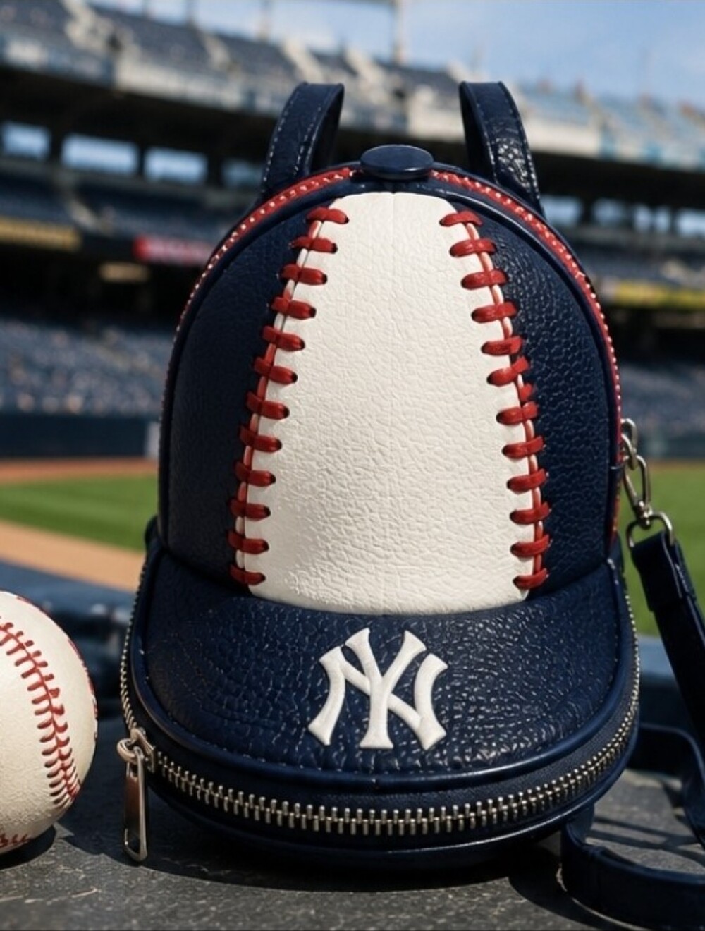 MLB NY Yankees Team Jersey Tote Purse Bag- Navy White Red-custom